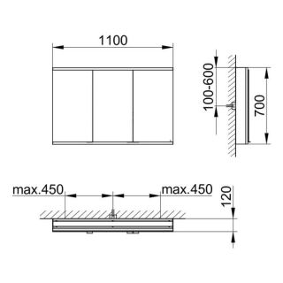 Зеркальный шкаф Keuco Royal Modular 800311110000300 110 см